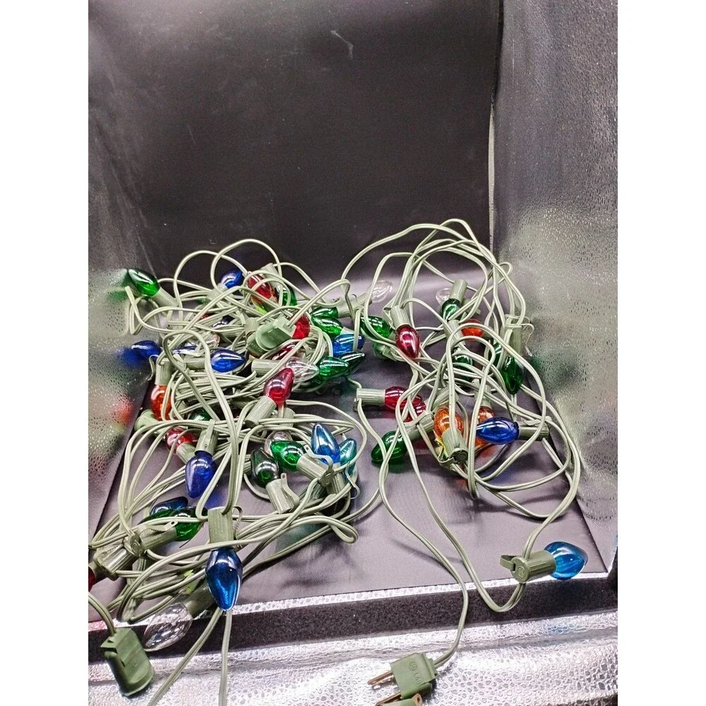 Vth GE Christmas String Lights ~  4 Sets of 15/1 Set Of 25 ~ Multi Color Indoor